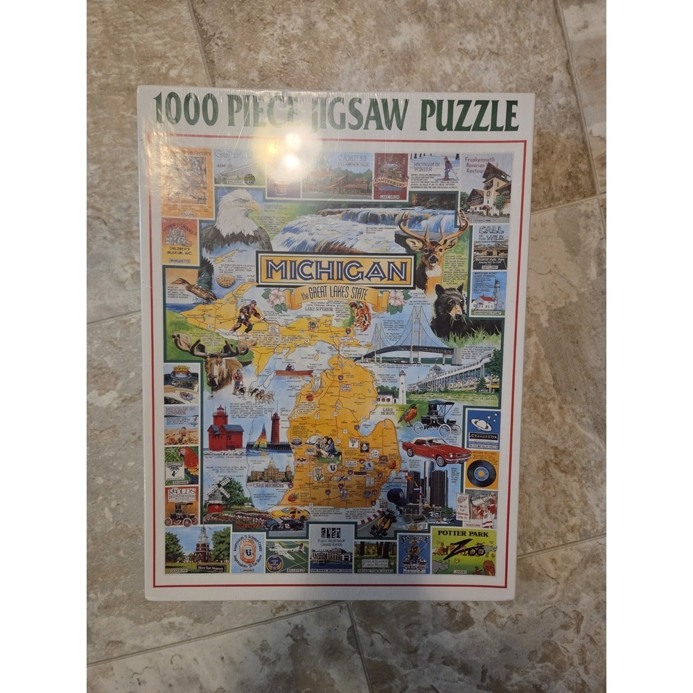 1000 Piece Michigan NWT Jigsaw Puzzle By White Mountain Puzzles
